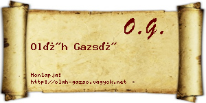 Oláh Gazsó névjegykártya